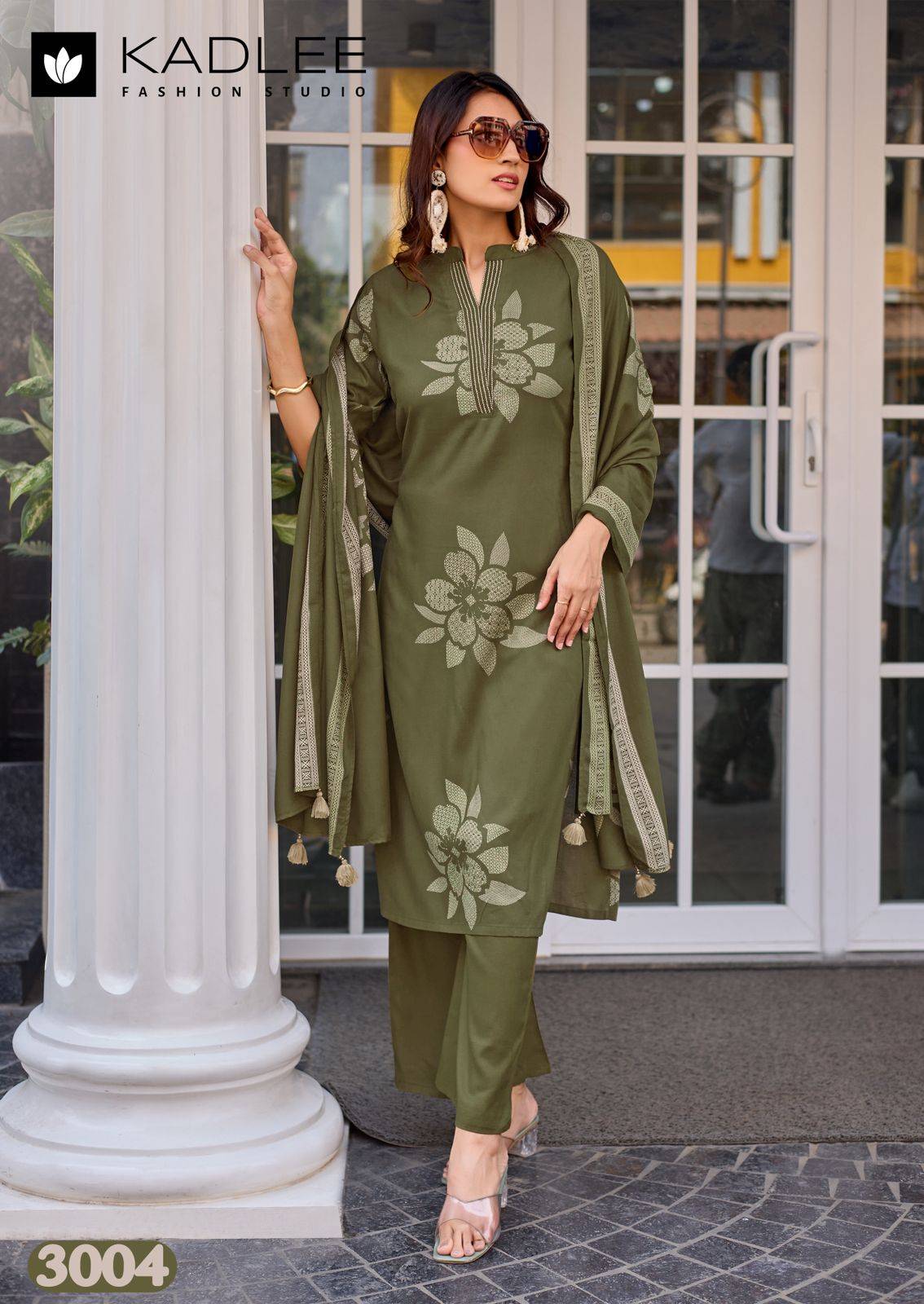 Kasturam By Kadlee 3001 To  3006 Series Beautiful Festive Suits Colourful Rayon print Stitched dresses At Wholesale Price